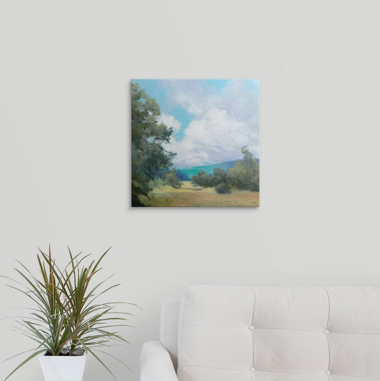 « hedgerow i » par julia purinton, reproduction d’art, H 16 po x l 16 po x P 1,5 po, Toile