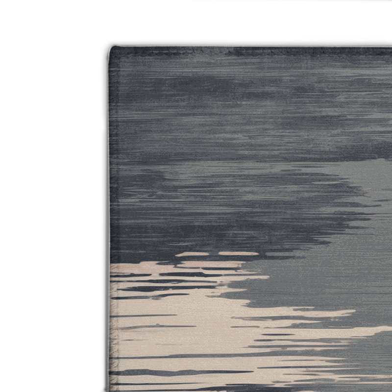 Watercolor Gray Indoor and Outdoor Area Rug, Rectangle 8' x 10'