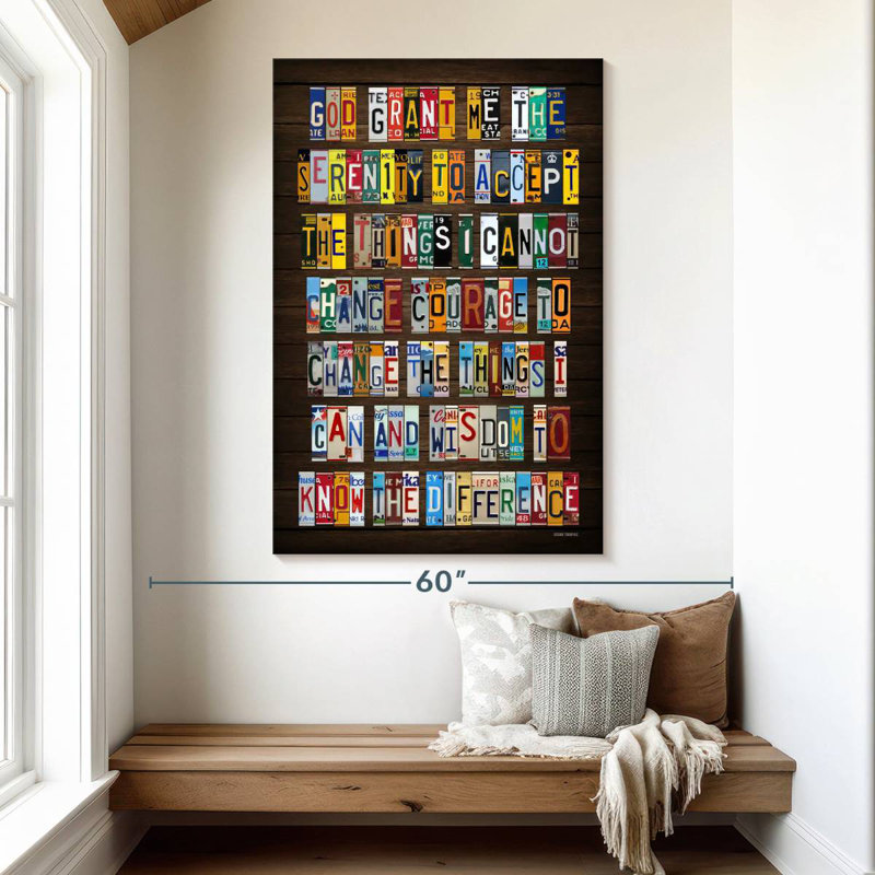Serenity Bible Verse, 51" H x 34" W