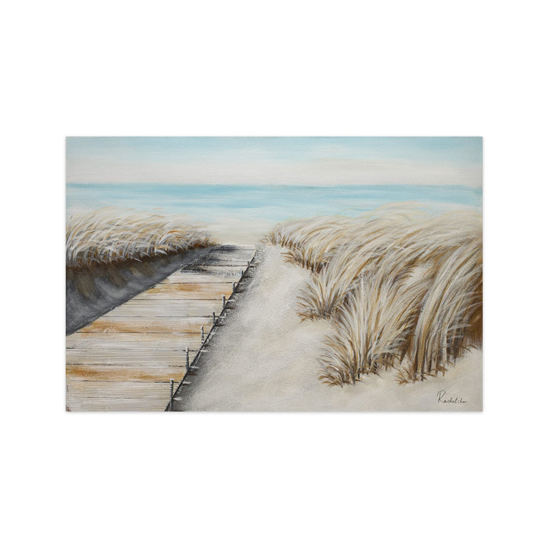 Hand -painted acrylic painting on October Dunes