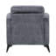 Chaise moderne pour salon avec revêtement en microfibre gris foncé et siège confortable d'une capacité de 300 lb.