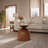 Ikerne Farmhouse Coffee Table Faux Marble Solid Wood Side Table Living Room Center Table 35.43"/41.73"-145376435