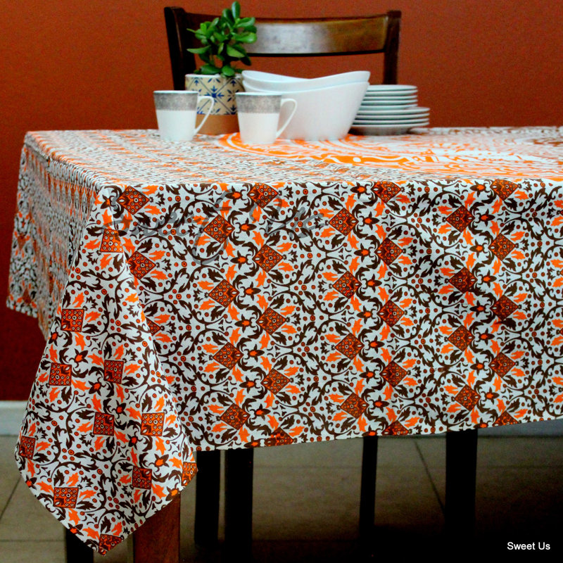 Nappe en coton 60 x 98 pouces, Orange / rouille