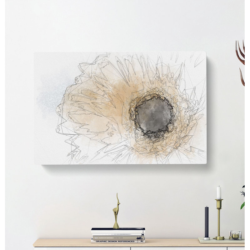 Pale Yellow Gerbera - Wrapped Canvas, 60cm H x 91cm W x 3cm D