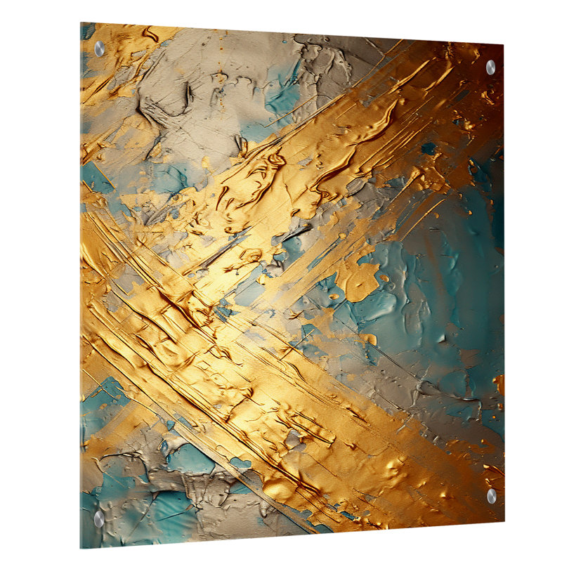 Cathrine - Art mural abstrait géométrique en verre acrylique, H 20 po x l 12 po