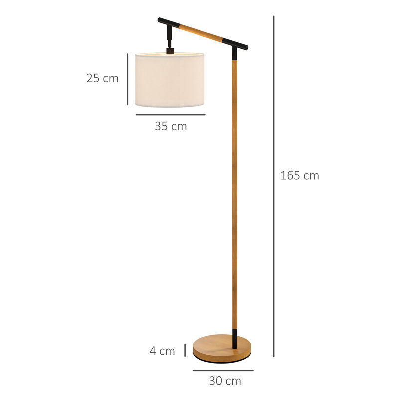 Abdelrahman 165cm Floor Lamp, Brown