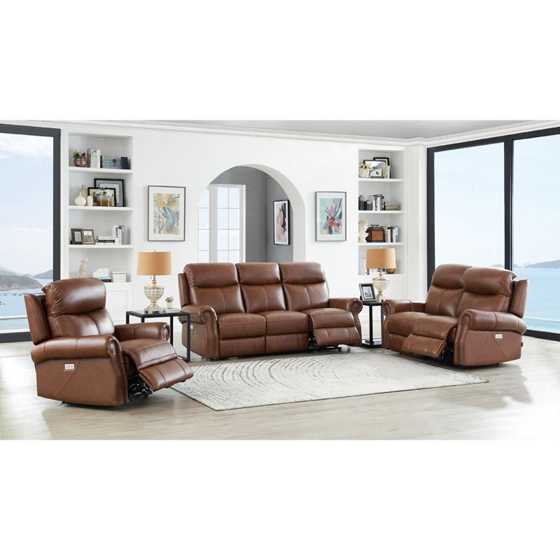 3 - Piece Leather Living Room Set