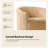 Berklie 31.5"W Modern Boucle Chenille Swivel Barrel Armchair with Ergonomic Backrest and Solid Wood Legs-114509153