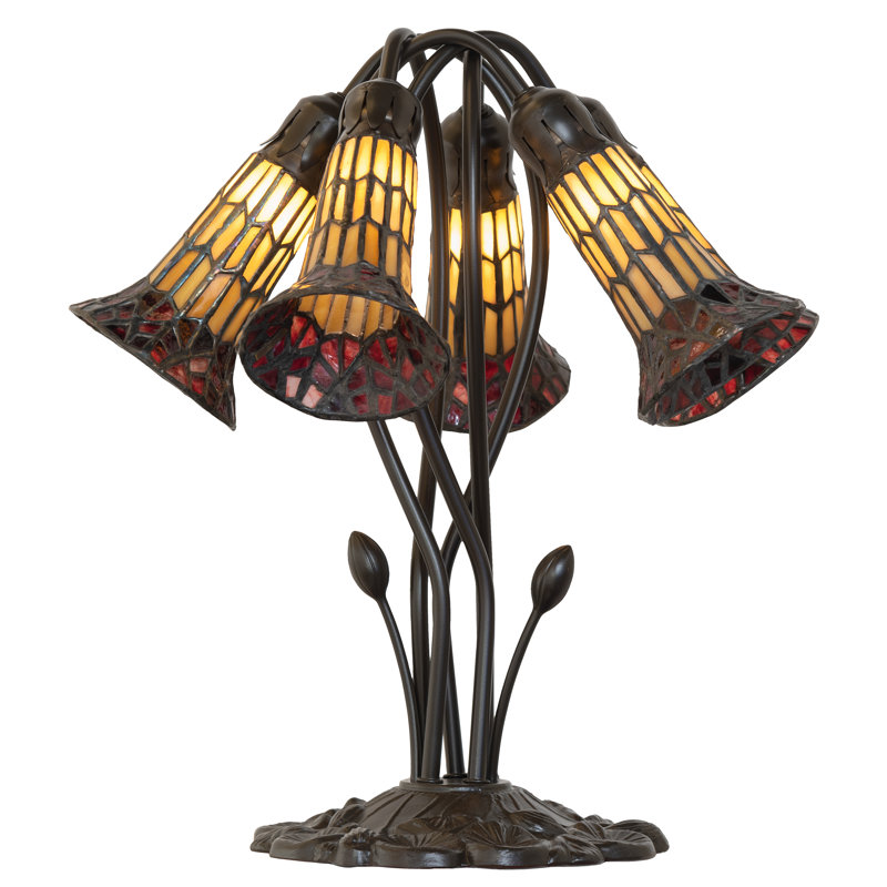 Table Lamp, Red/Amber