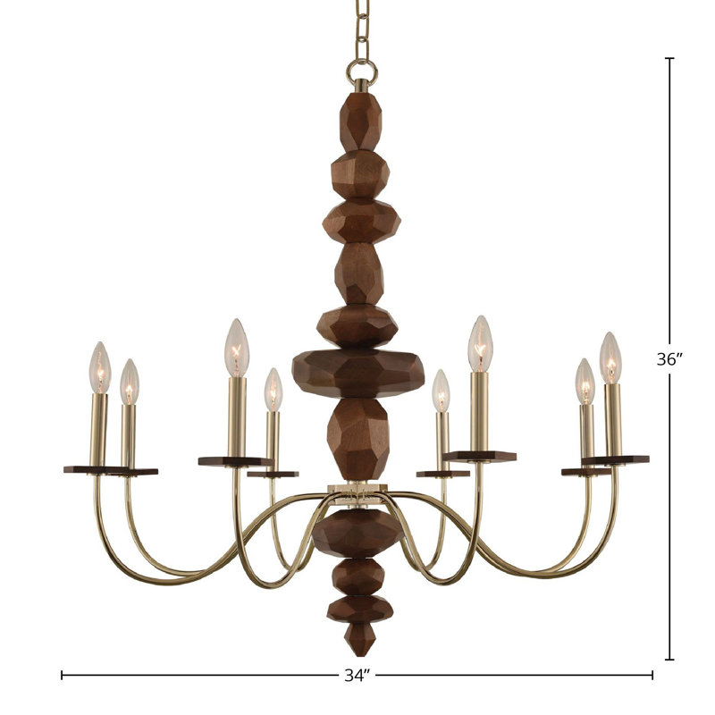 Lustre champagne Lassen 8 LT Kalco