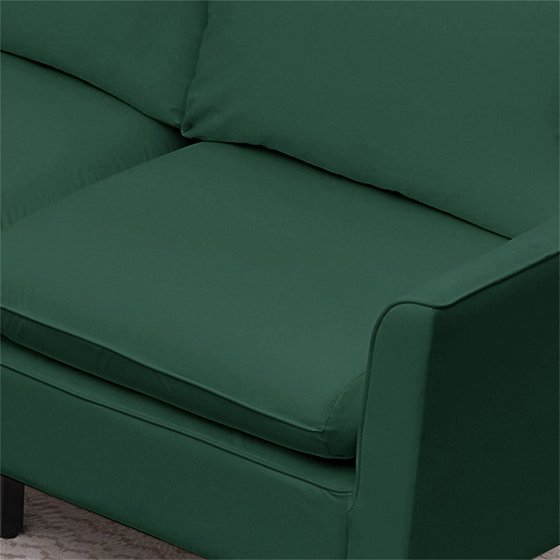 Causeuse en cuir TS Cat, Green Faux Leather