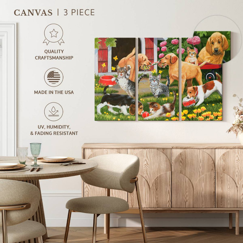 Puppies And Kittens Spring And Summer Theme