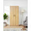 Armoire de rangement polyvalente en chêne Modex avec tablettes réglables et portes à fermeture douce pour une organisation polyvalente-1023507894
