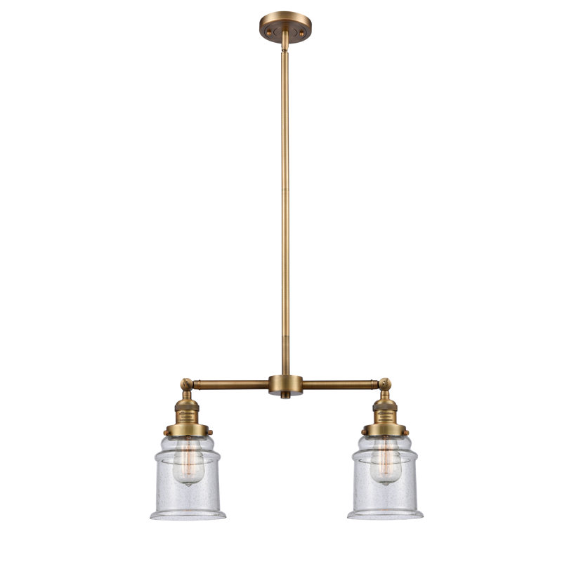 Galaviz 2 - Light Kitchen Island Pendant, No Bulb Included, Seedy, Brushed Brass