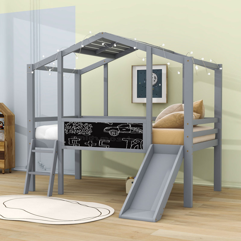 Lit mezzanine simple Emraan par Harper Orchard, gris