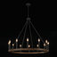 12-Light Candle Style Dimmable Wagon Wheel Chandelier-1804012736