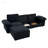 Modern L-Shaped Sectional Sofa With Storage, Deep Cushions, And Soft Fabric Upholstery For Comfort And Space Efficiency-1619196178