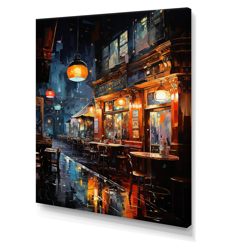 Night Jazz Serenade 4 - Jukeboxes, art mural, Toile tendue, H 40 po x l 30 po x P 1,5 po