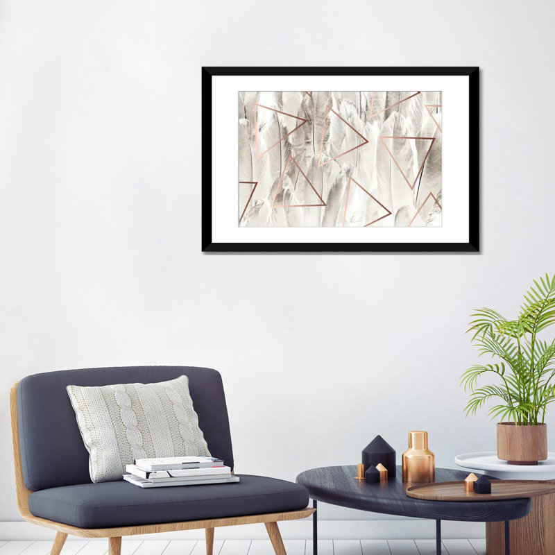 «Copper Feathers», impression sur toile, H 18 po x l 26 po x P 1,5 po, Toile tendue