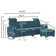 102.36" W Pillow Top Arm L Shaped Sofa with Storage Ottoman and Phone Holder