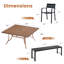 Ensemble de salle à manger de patio avec chaises empilables en métal et table de salle à manger carrée 59 po-312131997