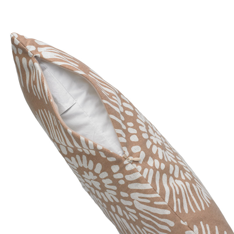 Taie décorative en coton mélangé, Brun clair, Euro