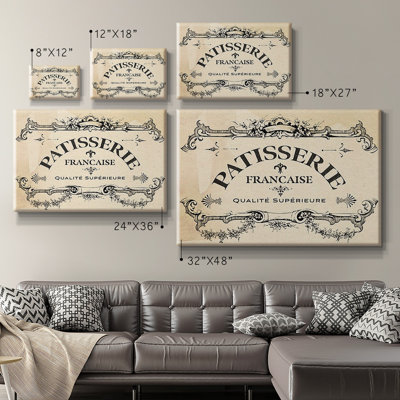Antique French Label I Premium Gallery Wrapped Canvas - Ready to Hang