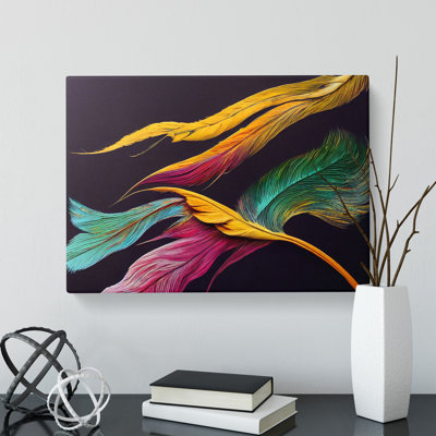 A Pleasant Bird Feathers - Wrapped Canvas
