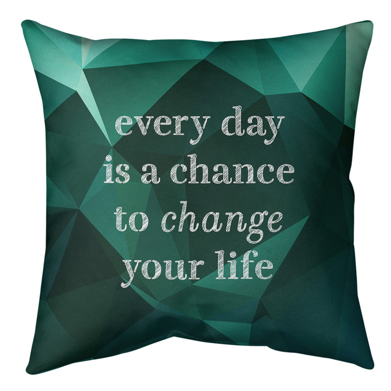 Coussin de sol, 36 po x 36 po, Vert foncé / turquoise