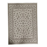Hand-Knotted High-Quality Ivory Area Rug