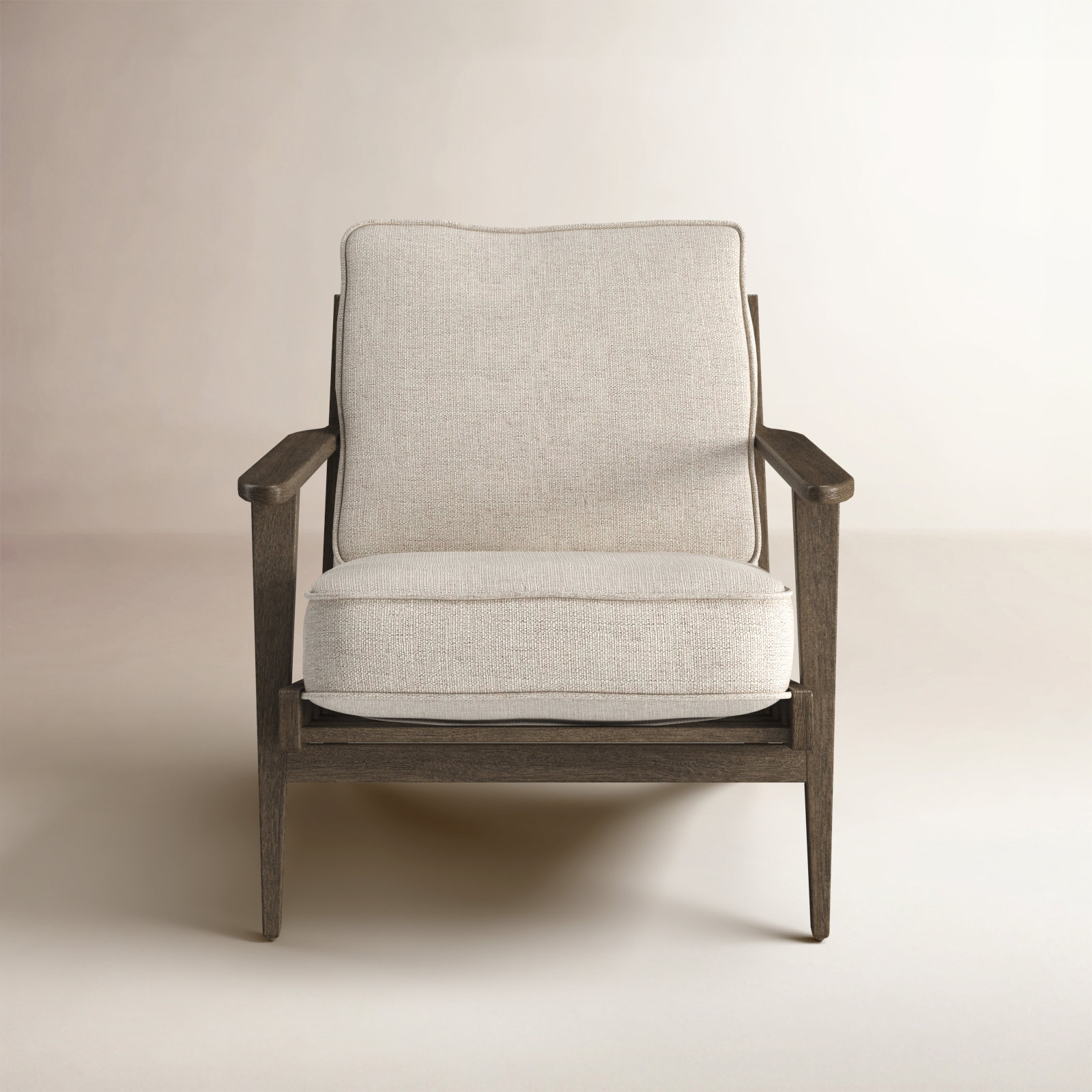 Roxy Armchair, Ivory Cotton Blend