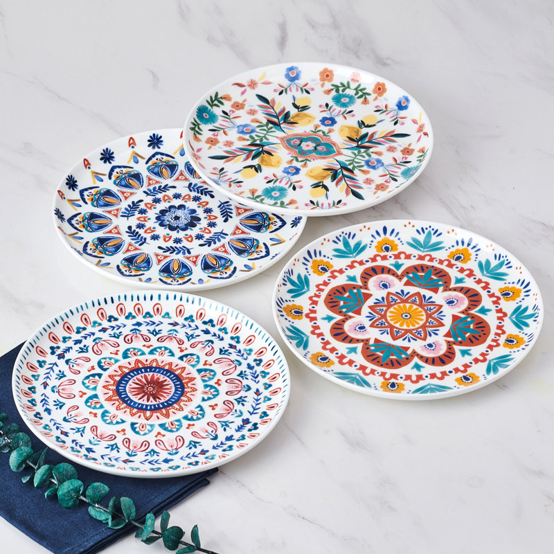 Mikasa Painted Medallion 9 In. Salad Plates