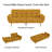 Modern 76.7 in. Flared Arm Linen Rectangle Convertible Sofa-920795755