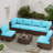 Abbel Outdoor 3.5'' Replaceable Cushion Set Seat and Back Cushions (Set of 6 Cushions, 6 Backrests, 2 Corner Cushions)-Cushion Set Only-83527870
