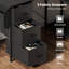 L-Shaped Computer Desk with Storage Bag & 3 Fabric Drawers, Modern Home Office Corner Desk with Storage Shelves, Space-Saving Workstation for Bedroom, Study & Small Spaces-1396402559-1396402555