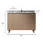 Meuble-lavabo de luxe autoportant de 122 cm (48 po) avec lavabo simple, comptoir en granit naturel et lavabo en céramique.