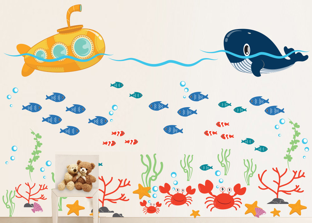 Nautical & Beach Non-Wall Damaging Wall Decal Zoomie Kids 