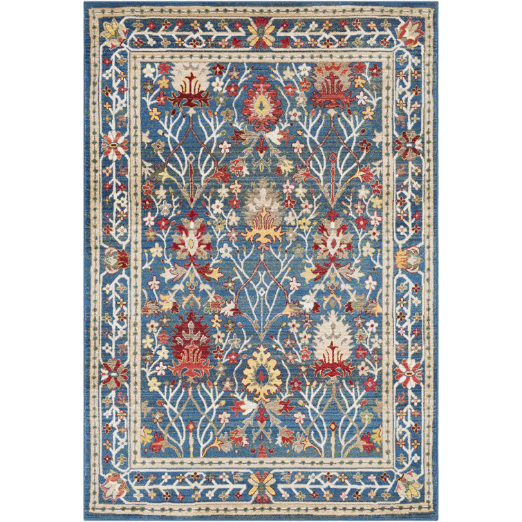 Tapis bleu marine / kaki Hasrat
