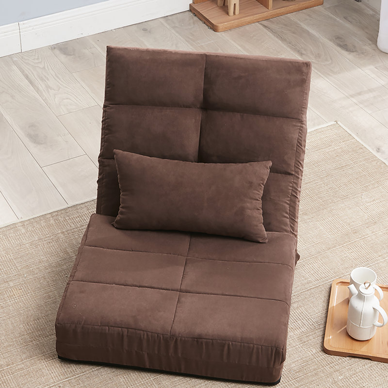 Lit réglable au sol, 14 sections, 5 positions inclinables, triple rabattable, surface, rembourrage en lin, structure en métal, coussin décoratif, appartement, dortoir rembourré convertible