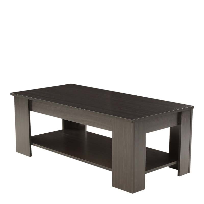 Adrianne Lift Top Four Leg Coffee Table with Storage, Espresso