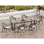 9 Pcs Grade-A Weathered Teak Wood Dining Set: 98" Sema Rectangle Table  And 8 Robas Arm Chairs #11Ro3308-1913101204