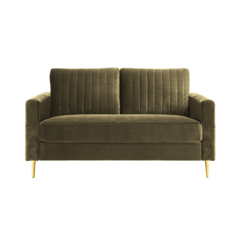 Manistee 2 Seater Velvet Sofa, Olive