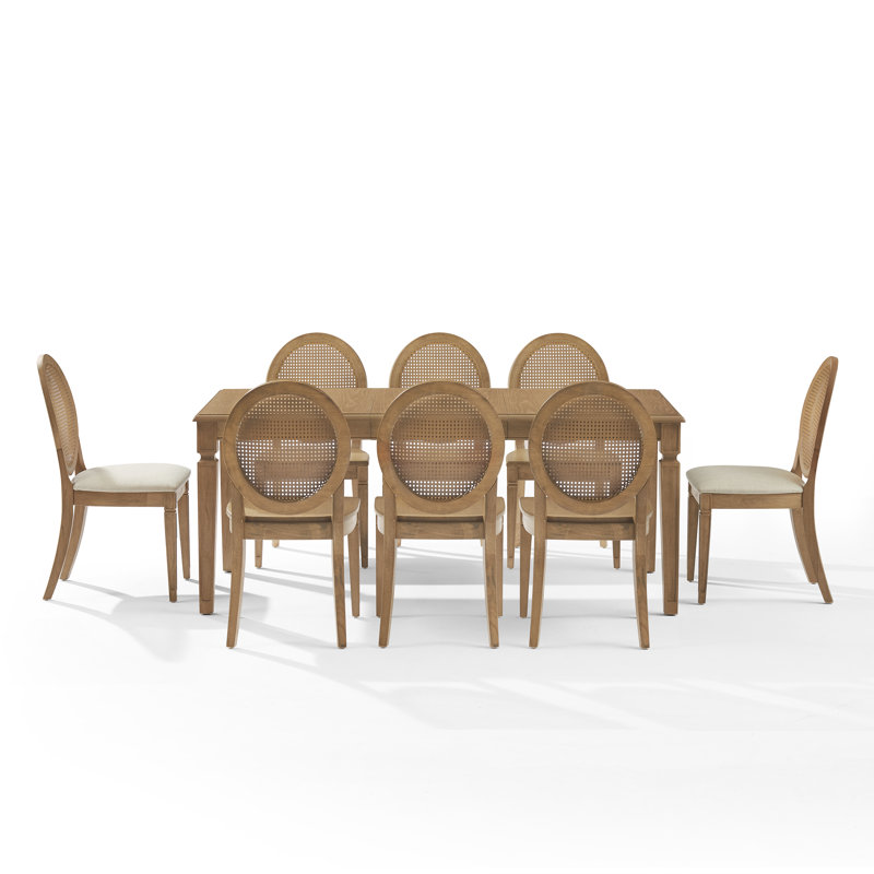 Ensemble de salle à manger 9 pièces Jacolyn, 9 pièces : table, 8 chaises