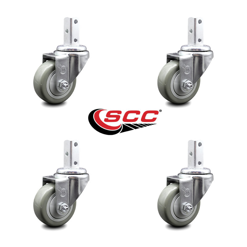 Polyurethane Casters, Gray