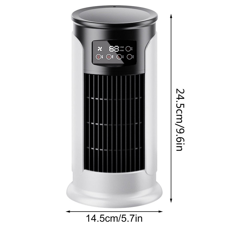 Ventilateur de bureau, 9.6" H x 5.7" W x 5.7" D