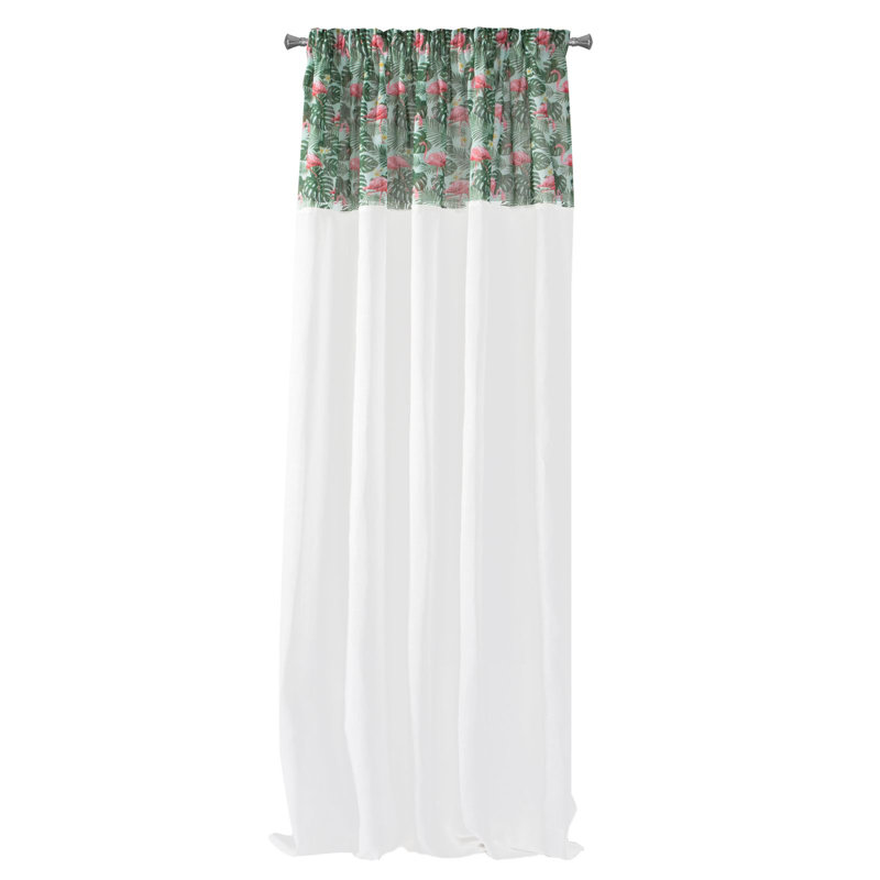 Saegertown Slot Top Semi Sheer Single Curtain