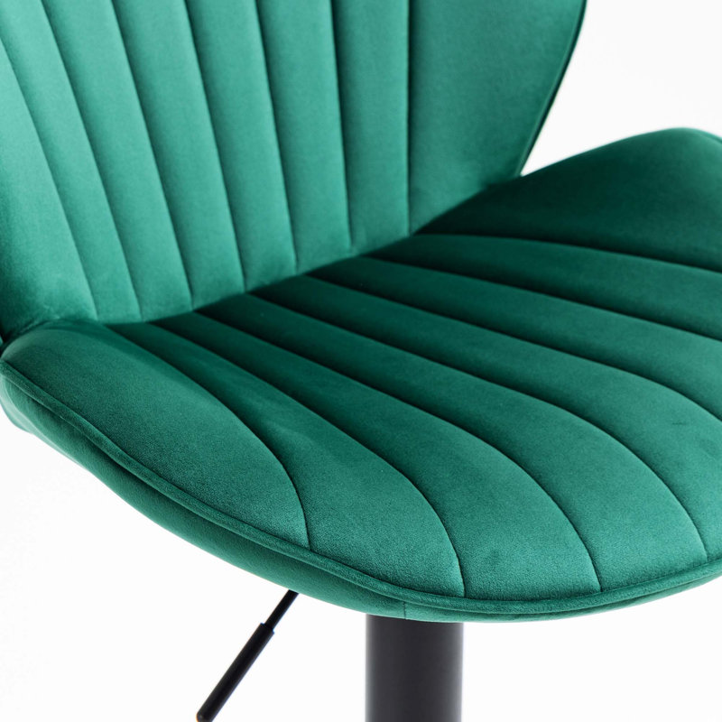 Tabourets de bar Hadeeqa (ensemble de 2) - Tabourets réglables avec dossier et repose-pieds, chaises de bar à hauteur de comptoir pour la cuisine