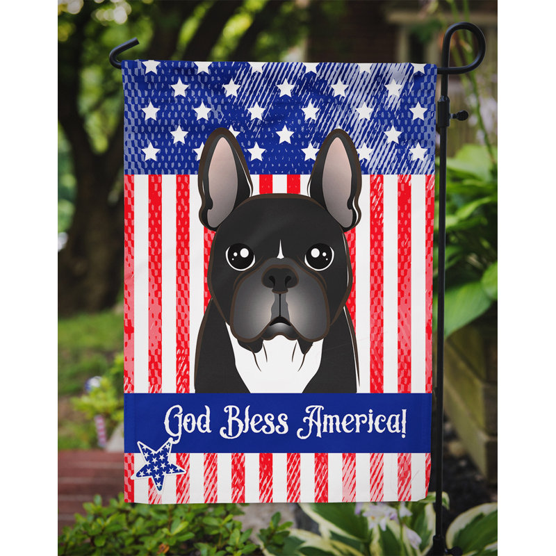 Drapeau de jardin Leighanne, Bouledogue français (noir)