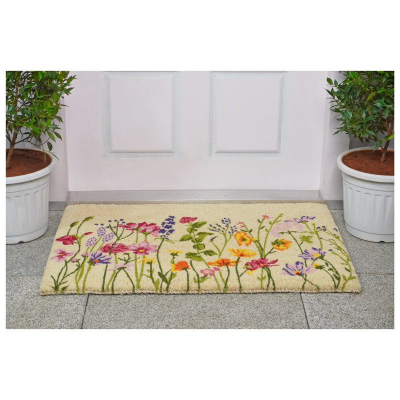 Luton Blooming Garden Coir Doormat, 18" W x 30" L