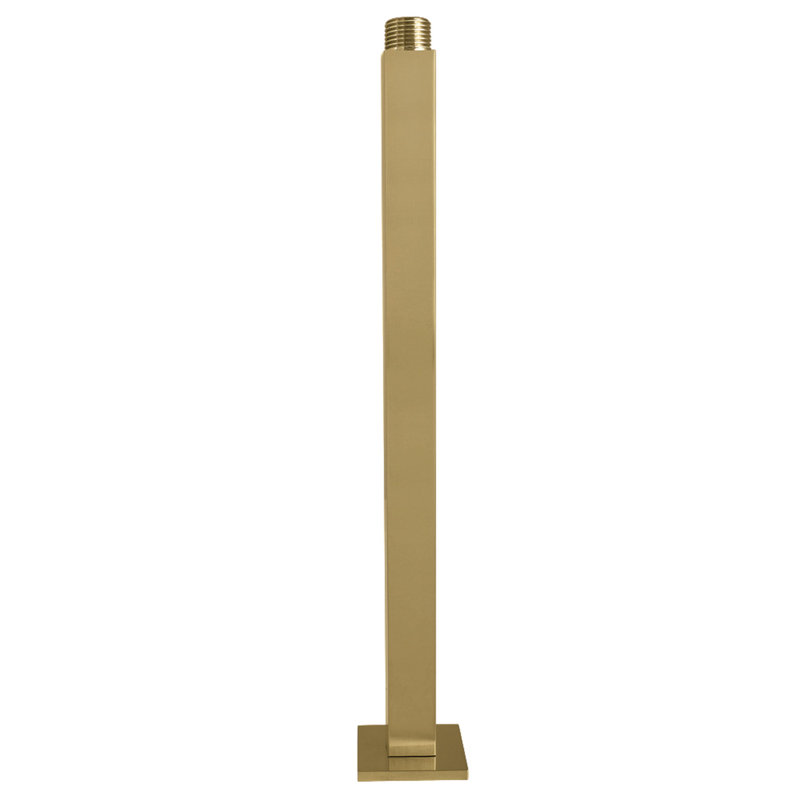 Kingston Brass Claremont 12-Inch Rain Drop Ceiling Mount Shower Arm with Square Flange, Brushed Brass